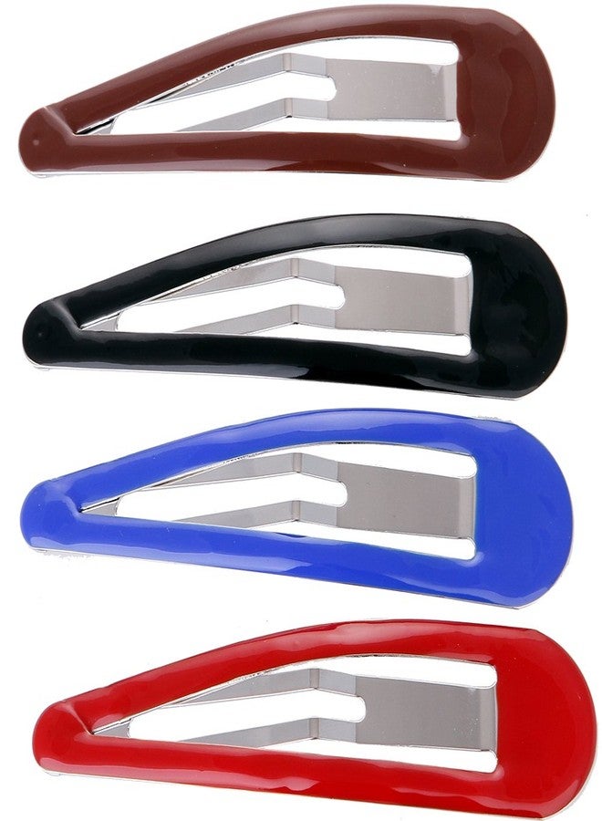 LONEEDY Pack of 10 Large Metal Stoving Varnish Hair Snap Clips,3.5 inch Long No-slip Hair Clips Barrettes For Women and Girls (Red) - Image 5